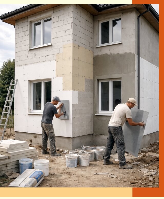 Утепление дома из газобетона в Ступине от 4365 руб./м² — заказать у ТепломастерСтп